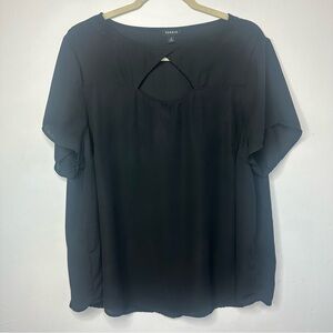Torrid Plus Size Black Dressy Blouse Tee Size 2 2X
